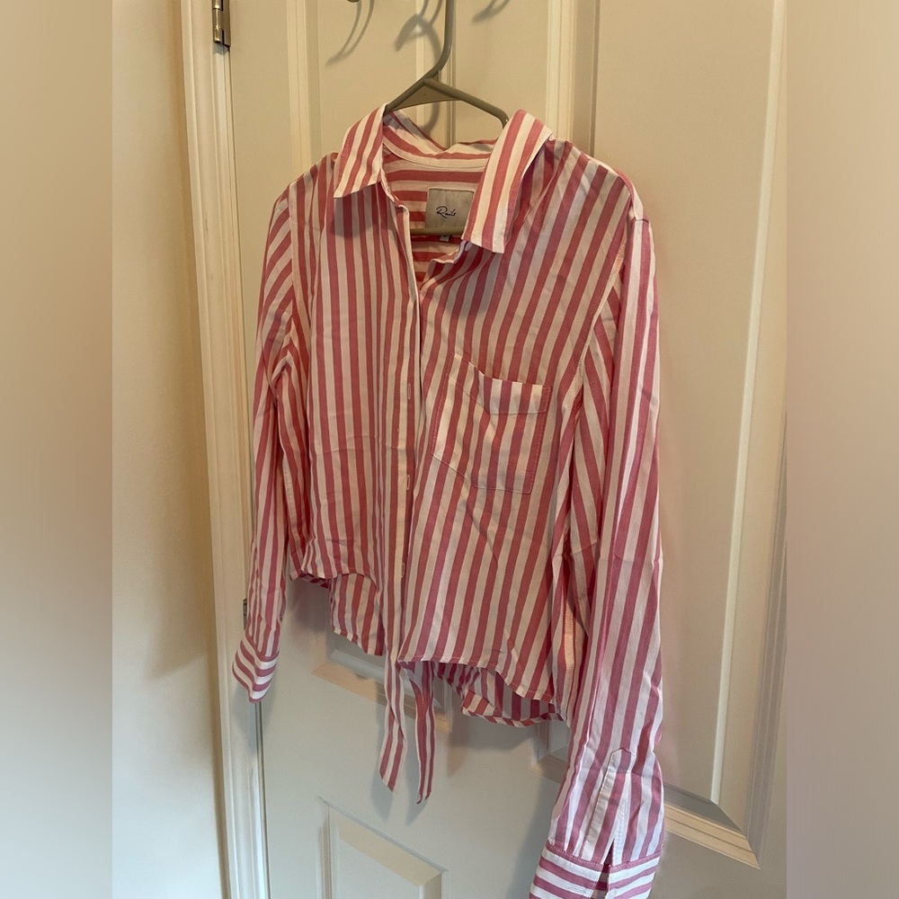 Rails Val Garnet White And Pink Button Down - image 2